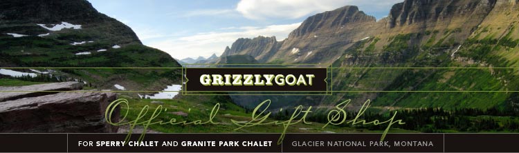 (image for) GrizzlyGoat.com. The official gift shop for Sperry Chalet and Granite Park Chalet, Glacier National Park, Montana